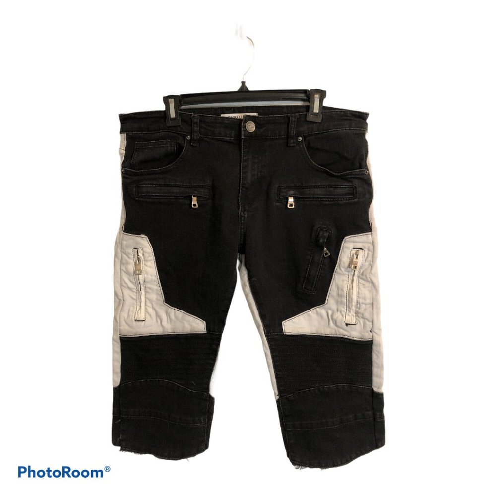 EMBELLISH Diago Cut Off Denim Shorts 34